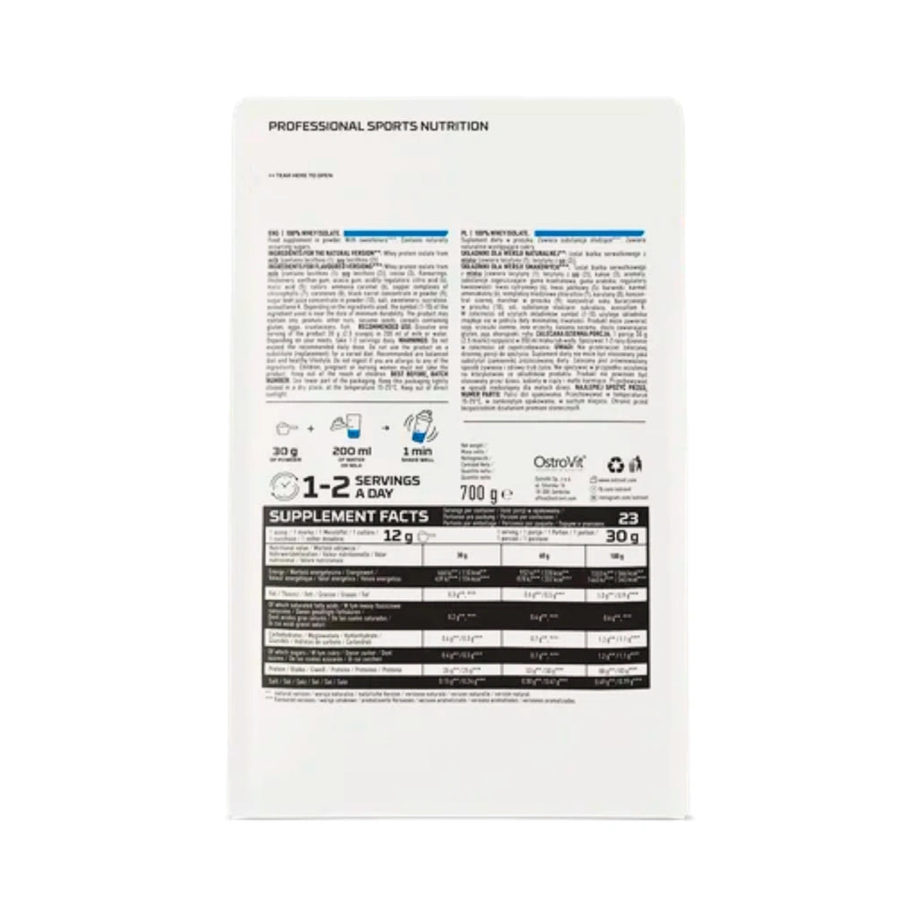 Proteína 100% Whey Isolate 700g Vainilla - OstroVit