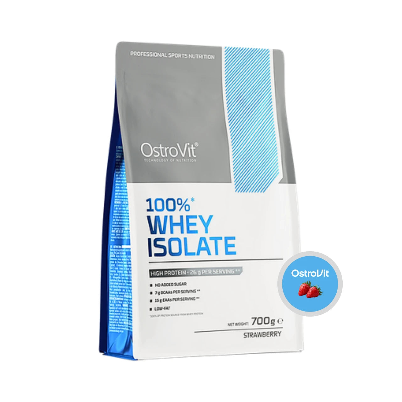 Proteína 100% Whey Isolate 700g Strawberry - OstroVit