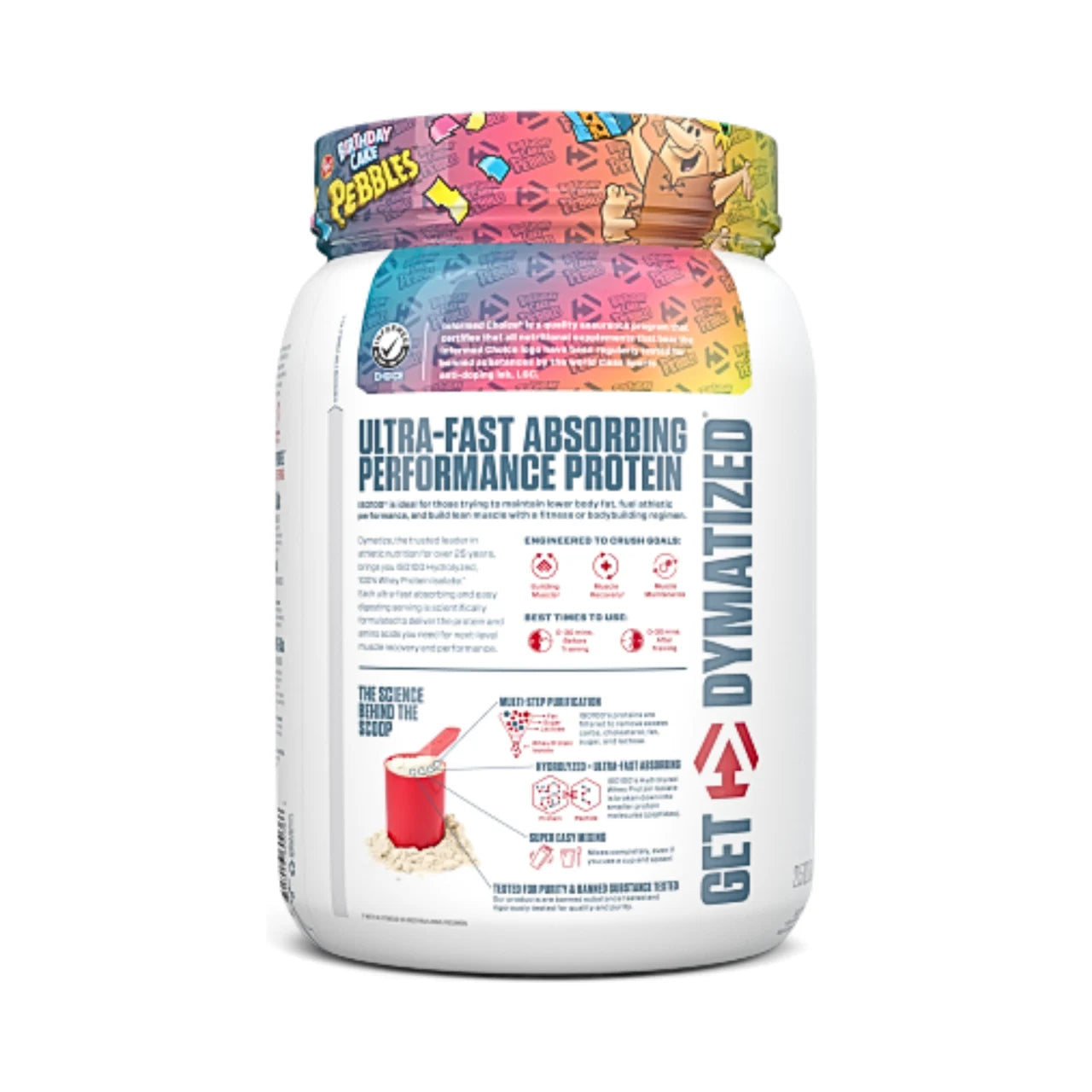 Proteína ISO 100 Hydrolyzed 1.4 Lb (640g) Birthday Cake Pebbles - Dymatize