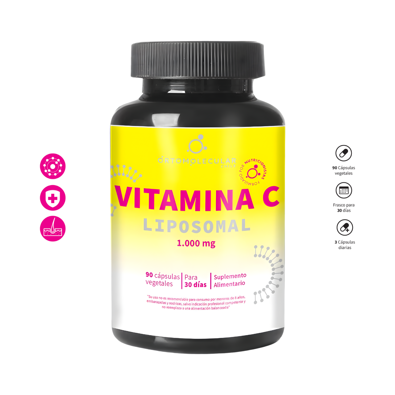 Vitamina C Liposomal 1000 mg 90 Cápsulas Vegetales