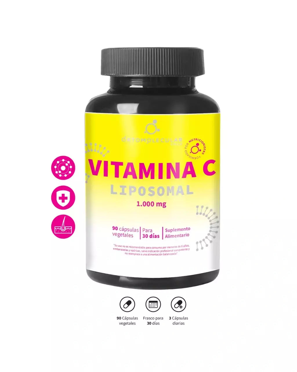 Vitamina C Liposomal 1000 mg 90 Cápsulas Vegetales